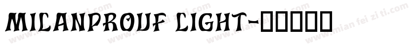 milanprovf light字体转换